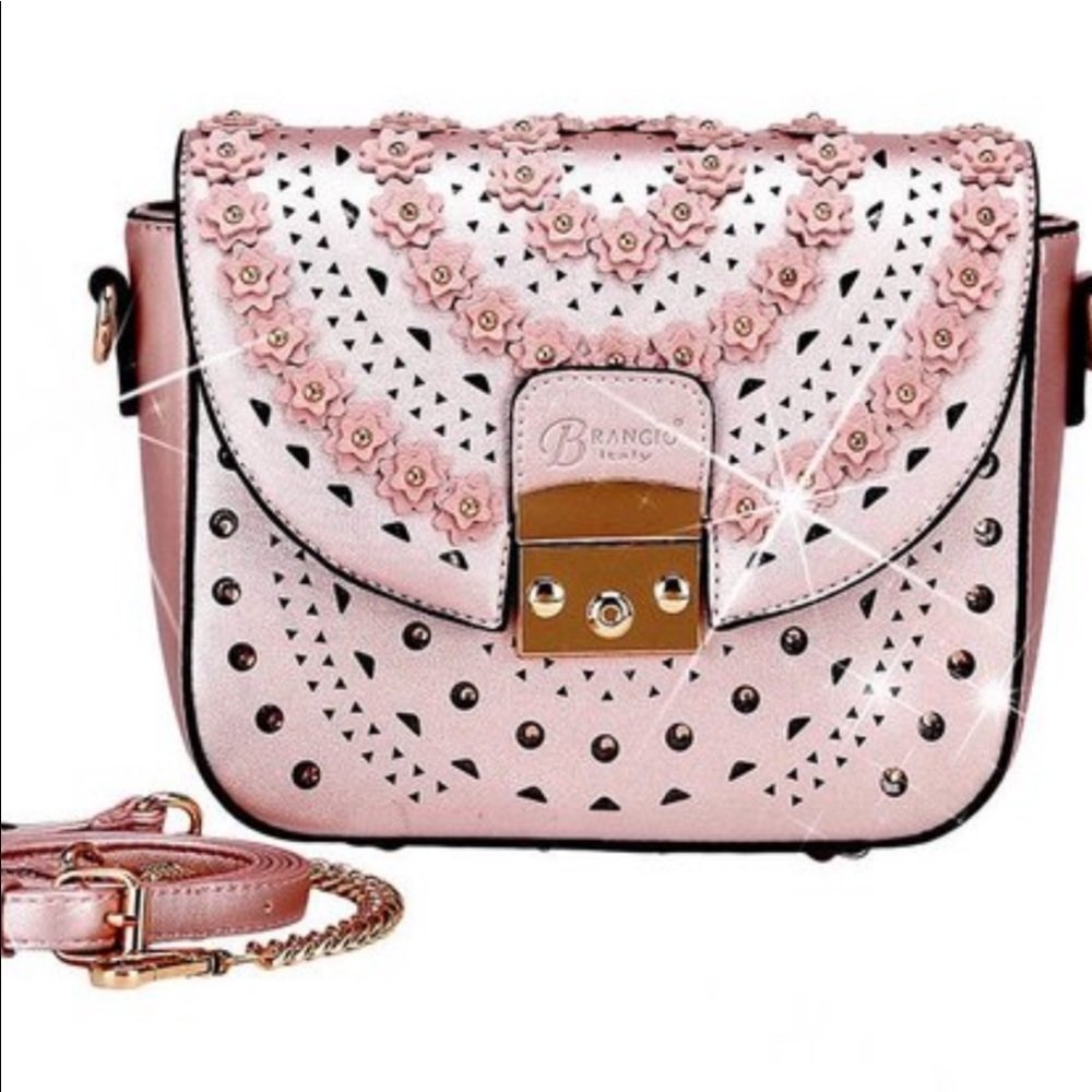 Pink Floral Crossbody